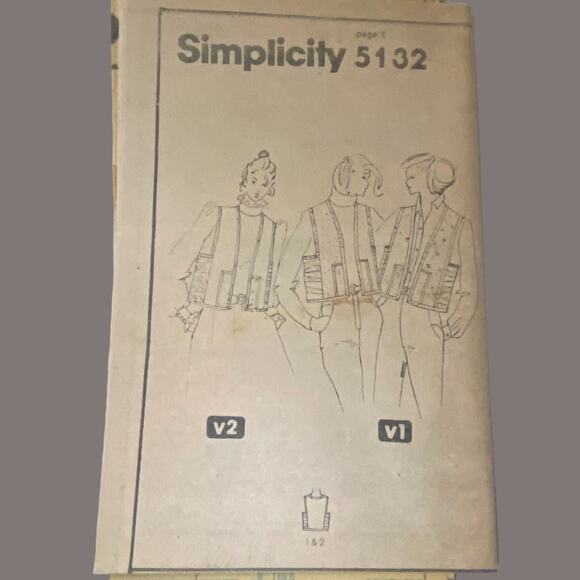 Simplicity 5132 Pattern Vest Miss OS Uncut Quilted Mature Patchwork Boho - Picture 2 of 7